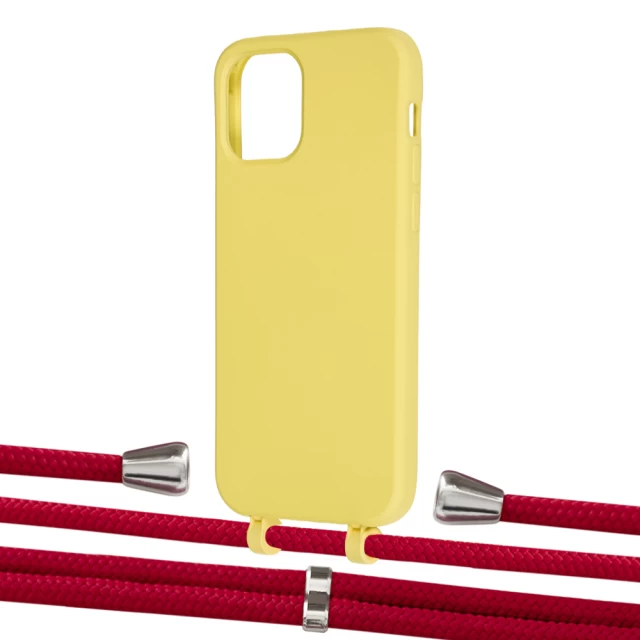 Чехол Upex Alter Eyelets for iPhone 12 | 12 Pro Daffodil with Aide Red and Casquette Silver (UP113009)
