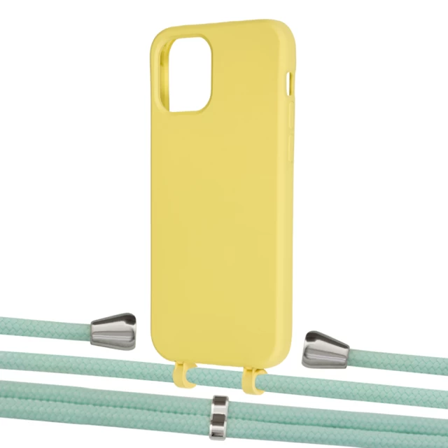 Чохол Upex Alter Eyelets for iPhone 12 | 12 Pro Daffodil with Aide Pistachio and Casquette Silver (UP113013)