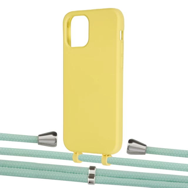 Чехол Upex Alter Eyelets for iPhone 12 | 12 Pro Daffodil with Aide Pistachio and Casquette Silver (UP113013)