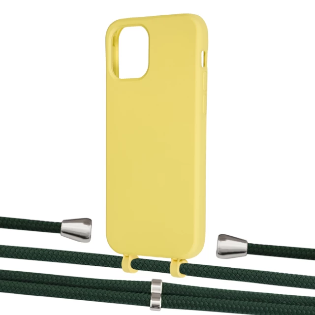 Чохол Upex Alter Eyelets for iPhone 12 | 12 Pro Daffodil with Aide Cyprus Green and Casquette Silver (UP113016)