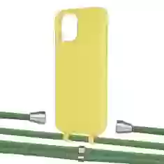 Чехол Upex Alter Eyelets for iPhone 12 | 12 Pro Daffodil with Aide Mint and Casquette Silver (UP113017)