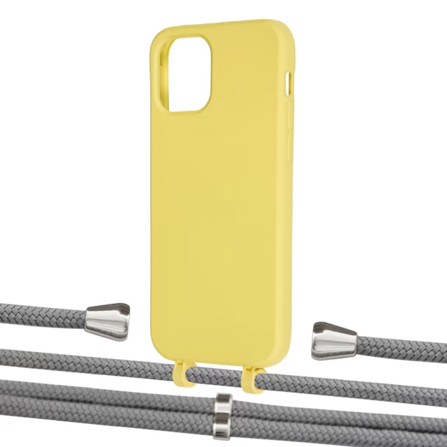 Чехол Upex Alter Eyelets for iPhone 12 | 12 Pro Daffodil with Aide Gray and Casquette Silver (UP113019)