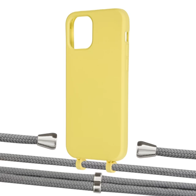 Чохол Upex Alter Eyelets for iPhone 12 | 12 Pro Daffodil with Aide Gray and Casquette Silver (UP113019)