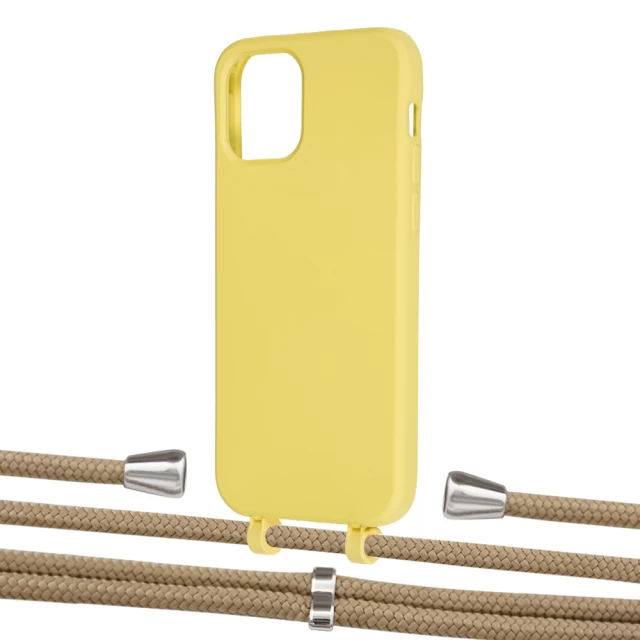 Чехол Upex Alter Eyelets for iPhone 12 | 12 Pro Daffodil with Aide Sand and Casquette Silver (UP113022)