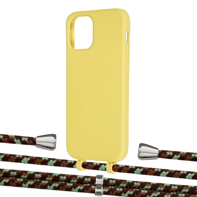 Чехол Upex Alter Eyelets for iPhone 12 | 12 Pro Daffodil with Aide Cinnamon Camouflage and Casquette Silver (UP113035)
