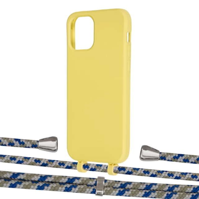 Чохол Upex Alter Eyelets for iPhone 12 | 12 Pro Daffodil with Aide Steel Camouflage and Casquette Silver (UP113036)