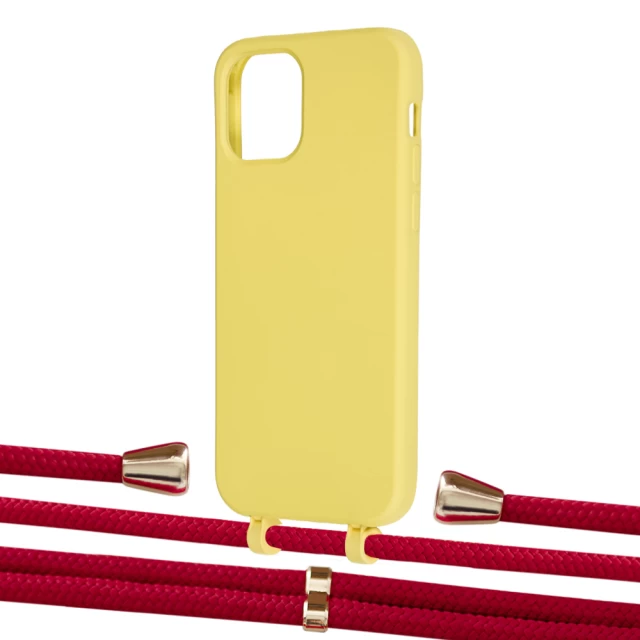 Чехол Upex Alter Eyelets for iPhone 12 | 12 Pro Daffodil with Aide Red and Casquette Gold (UP113044)