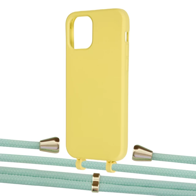 Чохол Upex Alter Eyelets for iPhone 12 | 12 Pro Daffodil with Aide Pistachio and Casquette Gold (UP113048)