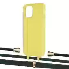 Чохол Upex Alter Eyelets for iPhone 12 | 12 Pro Daffodil with Aide Cyprus Green and Casquette Gold (UP113051)