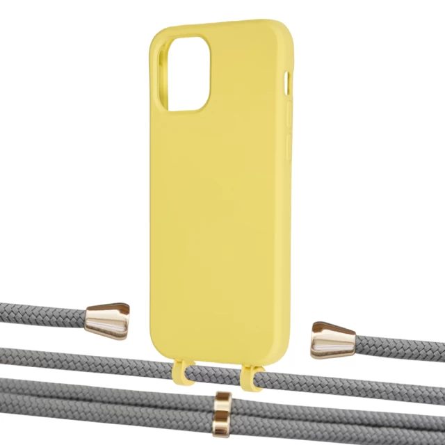 Чехол Upex Alter Eyelets for iPhone 12 | 12 Pro Daffodil with Aide Gray and Casquette Gold (UP113054)