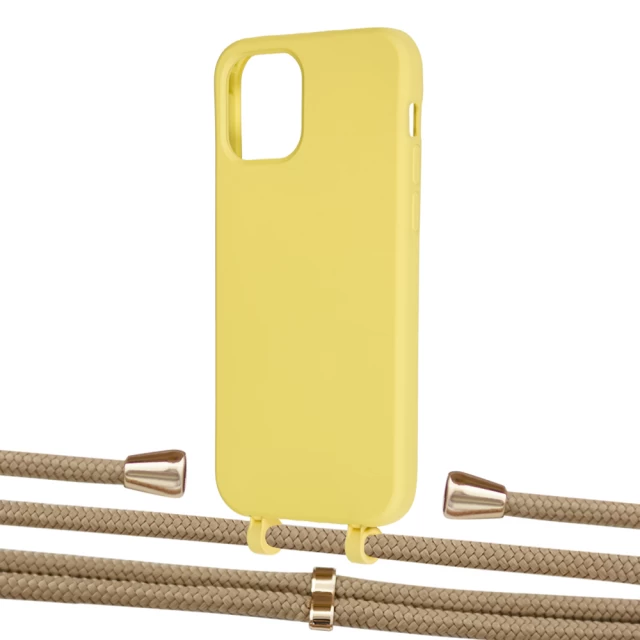 Чехол Upex Alter Eyelets for iPhone 12 | 12 Pro Daffodil with Aide Sand and Casquette Gold (UP113057)