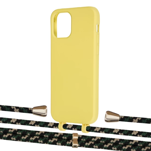 Чехол Upex Alter Eyelets for iPhone 12 | 12 Pro Daffodil with Aide Juniper Camouflage and Casquette Gold (UP113069)