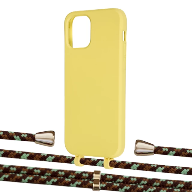 Чохол Upex Alter Eyelets for iPhone 12 | 12 Pro Daffodil with Aide Cinnamon Camouflage and Casquette Gold (UP113070)