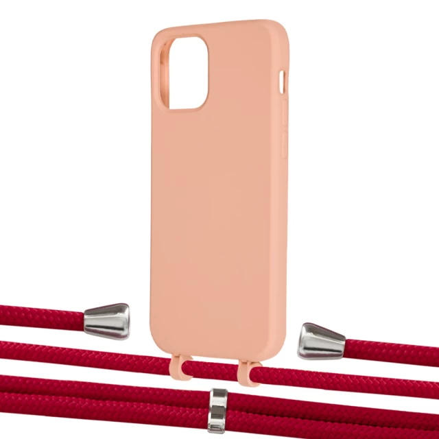 Чехол Upex Alter Eyelets for iPhone 12 | 12 Pro Tangerine with Aide Red and Casquette Silver (UP113149)