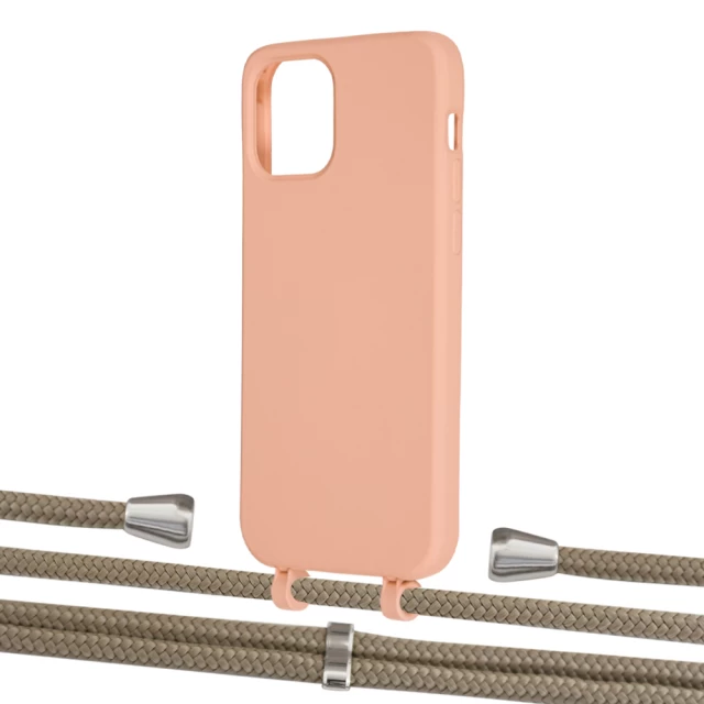 Чохол Upex Alter Eyelets for iPhone 12 | 12 Pro Tangerine with Aide Champagne and Casquette Silver (UP113161)