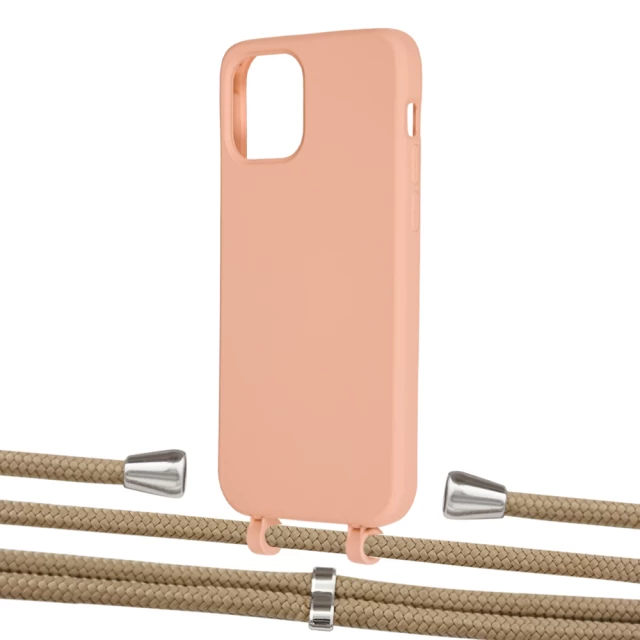 Чохол Upex Alter Eyelets for iPhone 12 | 12 Pro Tangerine with Aide Sand and Casquette Silver (UP113162)