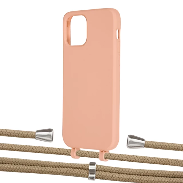 Чехол Upex Alter Eyelets for iPhone 12 | 12 Pro Tangerine with Aide Sand and Casquette Silver (UP113162)