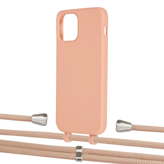 Чохол Upex Alter Eyelets for iPhone 12 | 12 Pro Tangerine with Aide Creole Pink and Casquette Silver (UP113164)