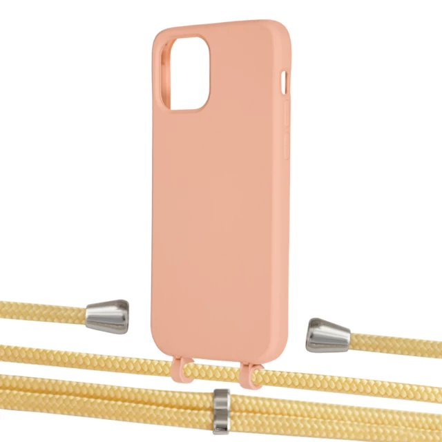 Чехол Upex Alter Eyelets for iPhone 12 | 12 Pro Tangerine with Aide Banana and Casquette Silver (UP113165)