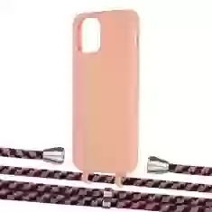 Чохол Upex Alter Eyelets for iPhone 12 | 12 Pro Tangerine with Aide Burgundy Camouflage and Casquette Silver (UP113173)