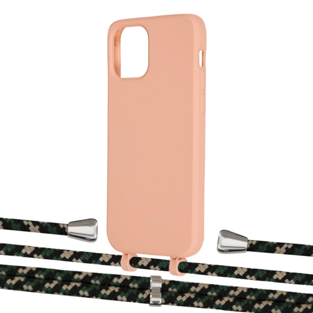Чохол Upex Alter Eyelets for iPhone 12 | 12 Pro Tangerine with Aide Juniper Camouflage and Casquette Silver (UP113174)