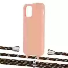 Чехол Upex Alter Eyelets for iPhone 12 | 12 Pro Tangerine with Aide Cinnamon Camouflage and Casquette Silver (UP113175)