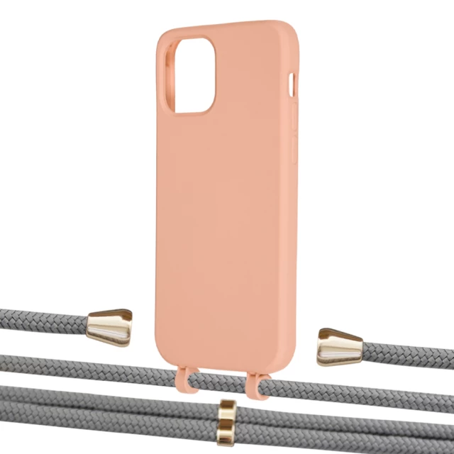 Чехол Upex Alter Eyelets for iPhone 12 | 12 Pro Tangerine with Aide Gray and Casquette Gold (UP113194)