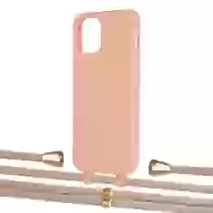 Чехол Upex Alter Eyelets for iPhone 12 | 12 Pro Tangerine with Aide Peony Pink and Casquette Gold (UP113198)
