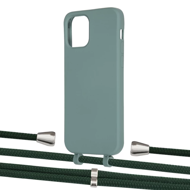 Чохол Upex Alter Eyelets for iPhone 12 | 12 Pro Basil with Aide Cyprus Green and Casquette Silver (UP113296)
