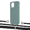 Чохол Upex Alter Eyelets for iPhone 12 | 12 Pro Basil with Aide Black Dots and Casquette Silver (UP113307)