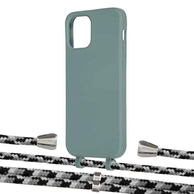 Чехол Upex Alter Eyelets for iPhone 12 | 12 Pro Basil with Aide Life Road and Casquette Silver (UP113308)