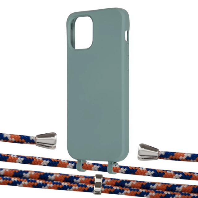 Чехол Upex Alter Eyelets for iPhone 12 | 12 Pro Basil with Aide Orange Azure and Casquette Silver (UP113312)