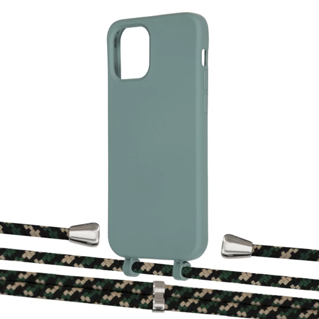 Чохол Upex Alter Eyelets for iPhone 12 | 12 Pro Basil with Aide Juniper Camouflage and Casquette Silver (UP113314)