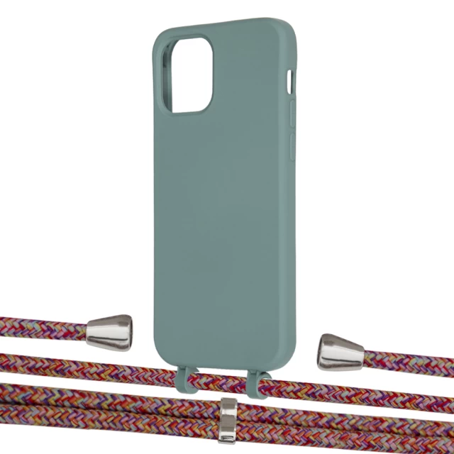 Чохол Upex Alter Eyelets for iPhone 12 | 12 Pro Basil with Aide Melanger and Casquette Silver (UP113318)