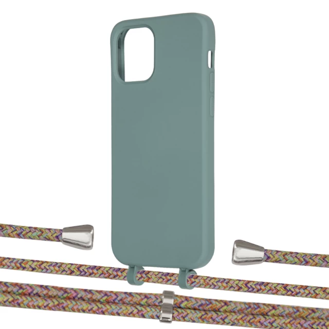 Чохол Upex Alter Eyelets for iPhone 12 | 12 Pro Basil with Aide Confondre and Casquette Silver (UP113319)