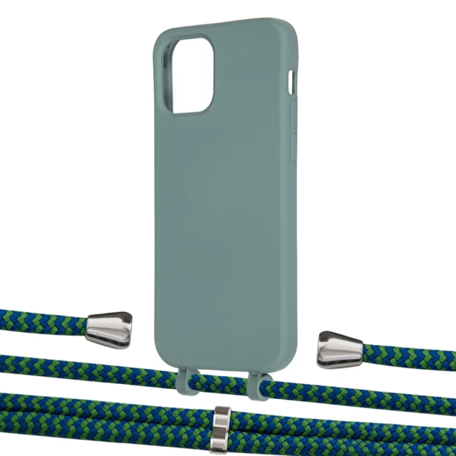 Чохол Upex Alter Eyelets for iPhone 12 | 12 Pro Basil with Aide Emeraude and Casquette Silver (UP113322)