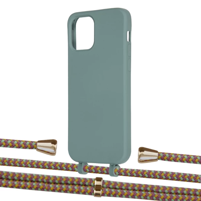 Чехол Upex Alter Eyelets for iPhone 12 | 12 Pro Basil with Aide Couleur Vintage and Casquette Gold (UP113355)