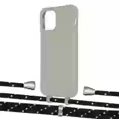 Чохол Upex Alter Eyelets for iPhone 12 | 12 Pro Anchor with Aide Black Dots and Casquette Silver (UP113447)
