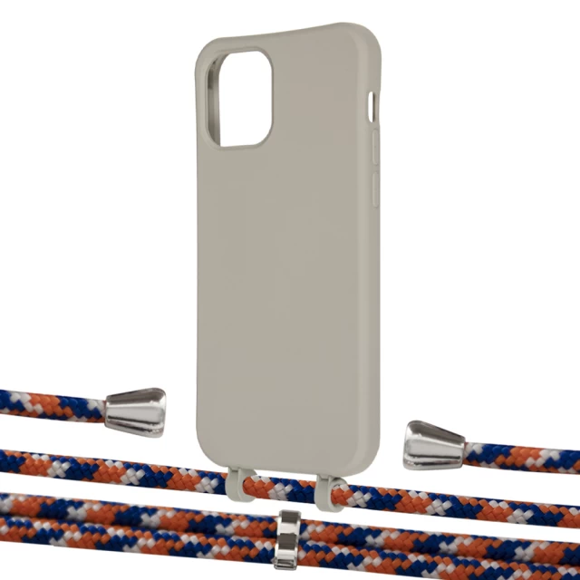 Чохол Upex Alter Eyelets for iPhone 12 | 12 Pro Anchor with Aide Orange Azure and Casquette Silver (UP113452)