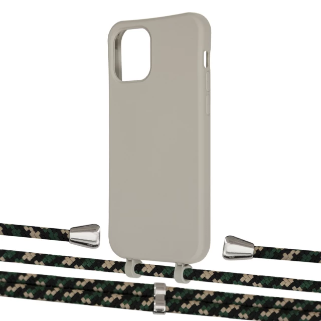 Чехол Upex Alter Eyelets for iPhone 12 | 12 Pro Anchor with Aide Juniper Camouflage and Casquette Silver (UP113454)