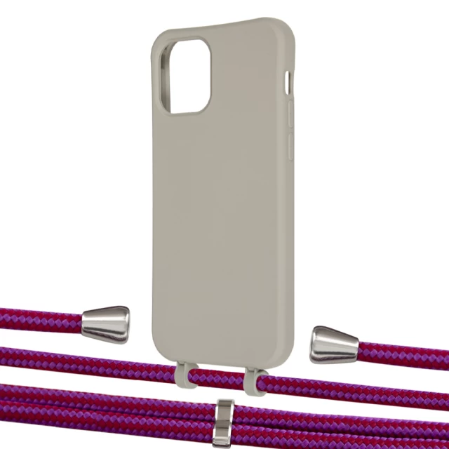 Чехол Upex Alter Eyelets for iPhone 12 | 12 Pro Anchor with Aide Rouge Cramoisi and Casquette Silver (UP113461)