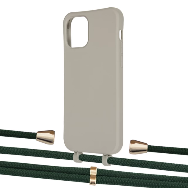 Чохол Upex Alter Eyelets for iPhone 12 | 12 Pro Anchor with Aide Cyprus Green and Casquette Gold (UP113471)