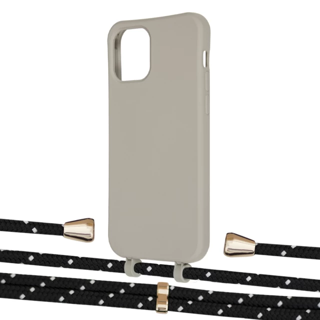 Чохол Upex Alter Eyelets for iPhone 12 | 12 Pro Anchor with Aide Black Dots and Casquette Gold (UP113482)