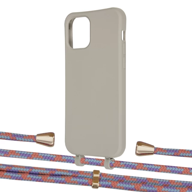 Чохол Upex Alter Eyelets for iPhone 12 | 12 Pro Anchor with Aide Blue Sunset and Casquette Gold (UP113486)