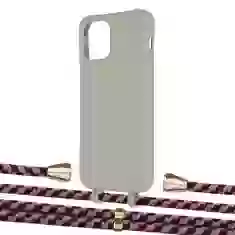 Чохол Upex Alter Eyelets for iPhone 12 | 12 Pro Anchor with Aide Burgundy Camouflage and Casquette Gold (UP113488)