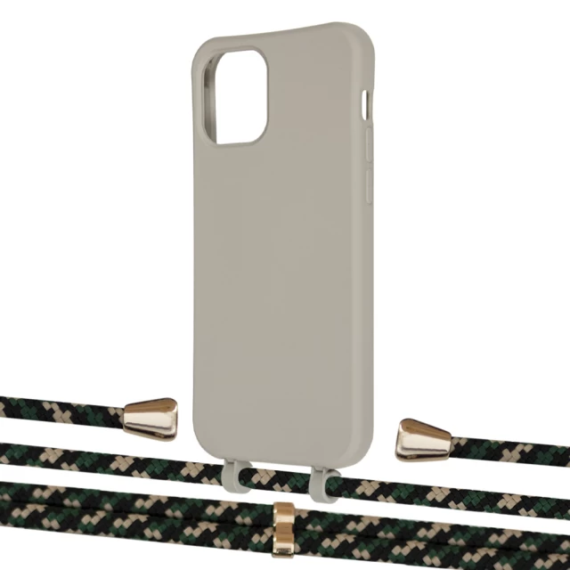 Чохол Upex Alter Eyelets for iPhone 12 | 12 Pro Anchor with Aide Juniper Camouflage and Casquette Gold (UP113489)