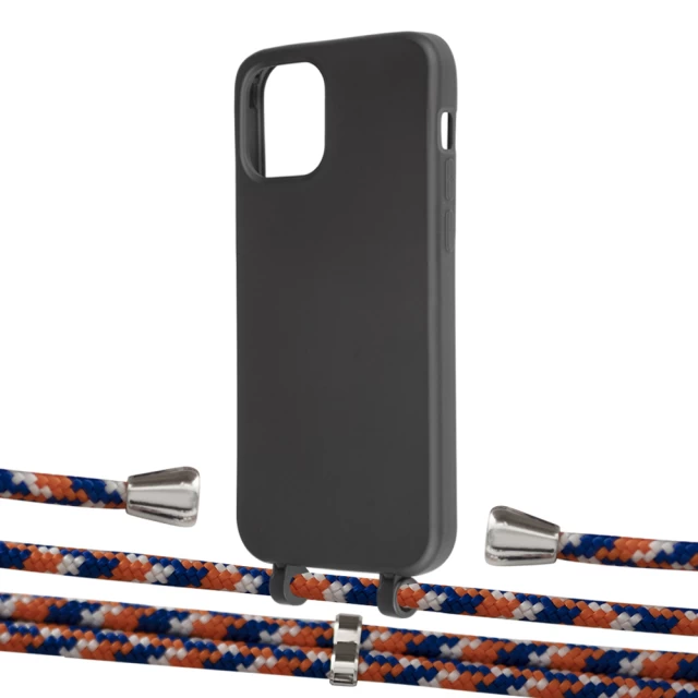 Чехол Upex Alter Eyelets for iPhone 12 Pro Max Onyx with Aide Orange Azure and Casquette Silver (UP113592)