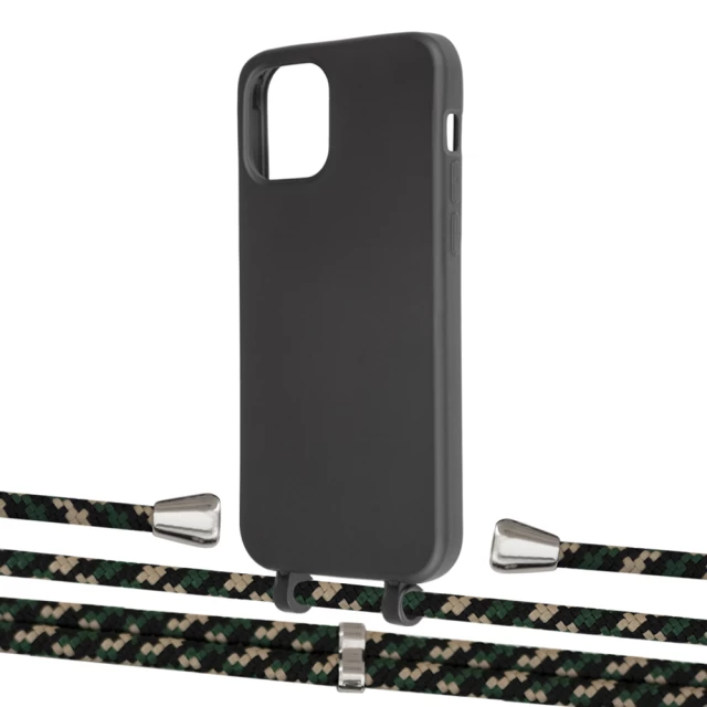 Чохол Upex Alter Eyelets for iPhone 12 Pro Max Onyx with Aide Juniper Camouflage and Casquette Silver (UP113594)