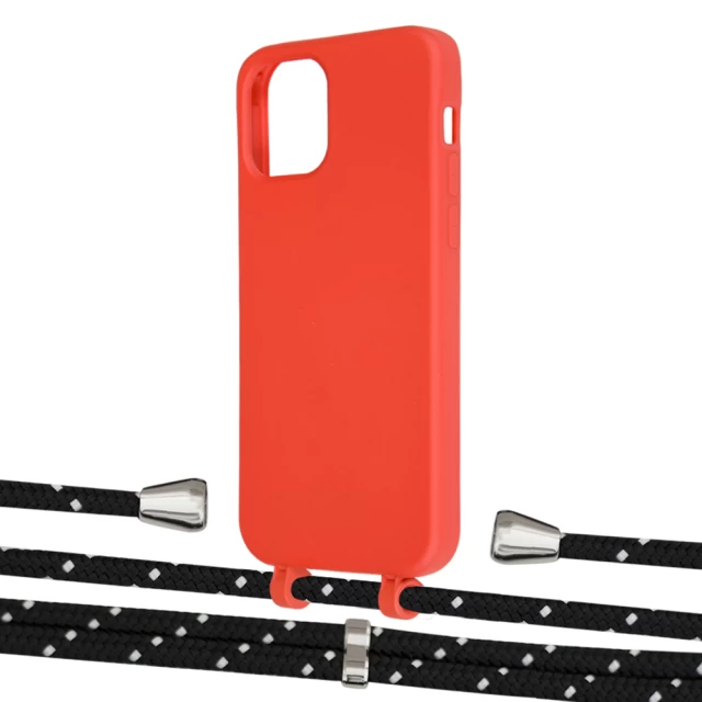 Чохол Upex Alter Eyelets for iPhone 12 Pro Max Red with Aide Black Dots and Casquette Silver (UP113727)