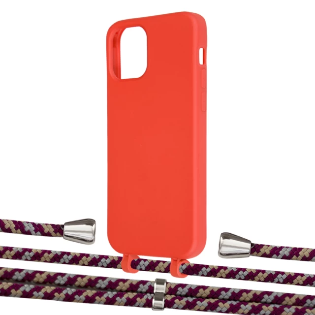 Чохол Upex Alter Eyelets for iPhone 12 Pro Max Red with Aide Burgundy Camouflage and Casquette Silver (UP113733)